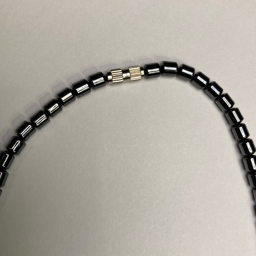 Turquoise and Gun Metal Necklace - Picture 3 of 4